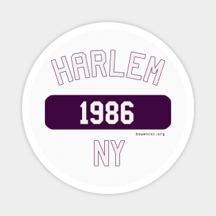 Harlem NY 1986 (Purple/White) Magnet